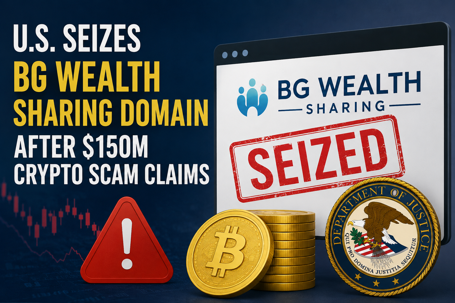 US Seizes BG Wealth Sharing Domain in $150M Crypto Scam